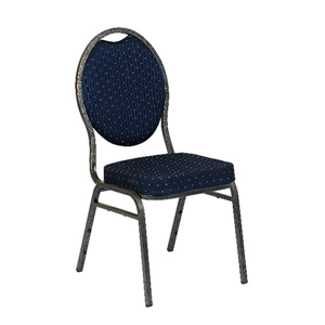 Stapelstoel gestoffeerd blauw Stapelstoel gestoffeerd blauw